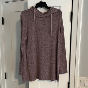 Casual Heathered Purple Sweater Hoodie